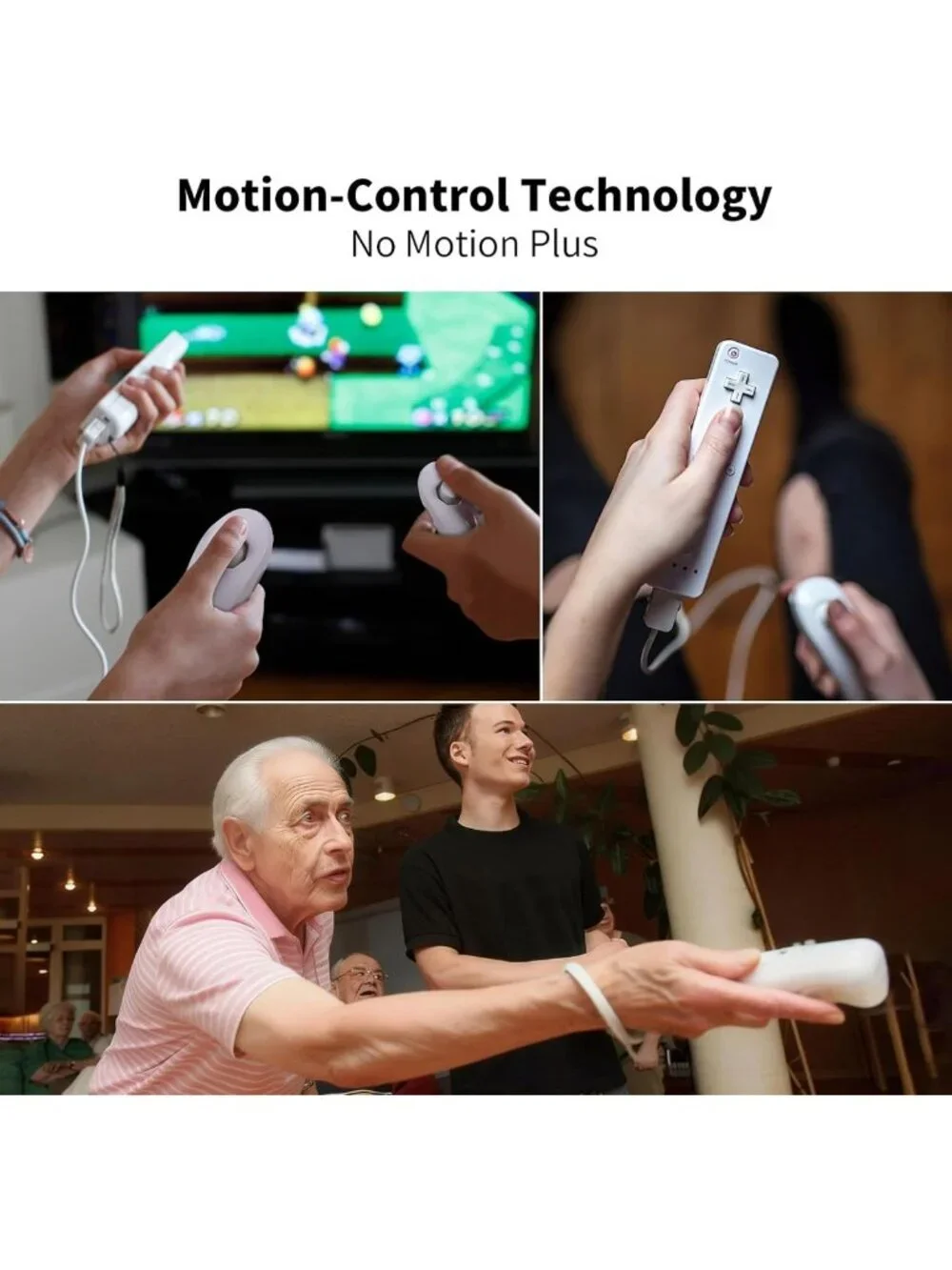 Upgrade Remote Controller for Wii/Wii U - 2 Pack with Silicone Case & Wristband